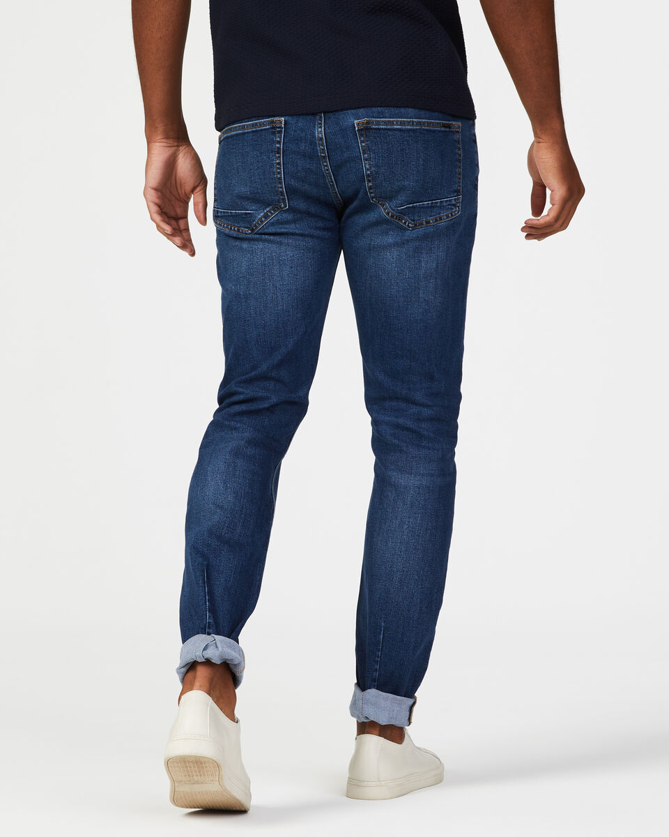 Relaxed Slim Denim Jean, Mid Indigo, hi-res